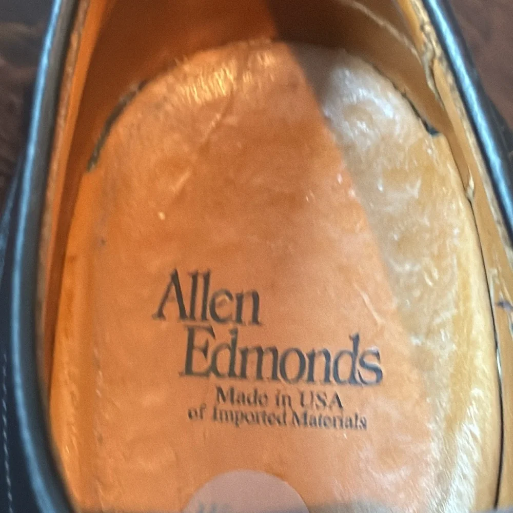 Allen Edmonds Warren Split Toe Derby Men's Size 10B Black Leather Lace Up Dress